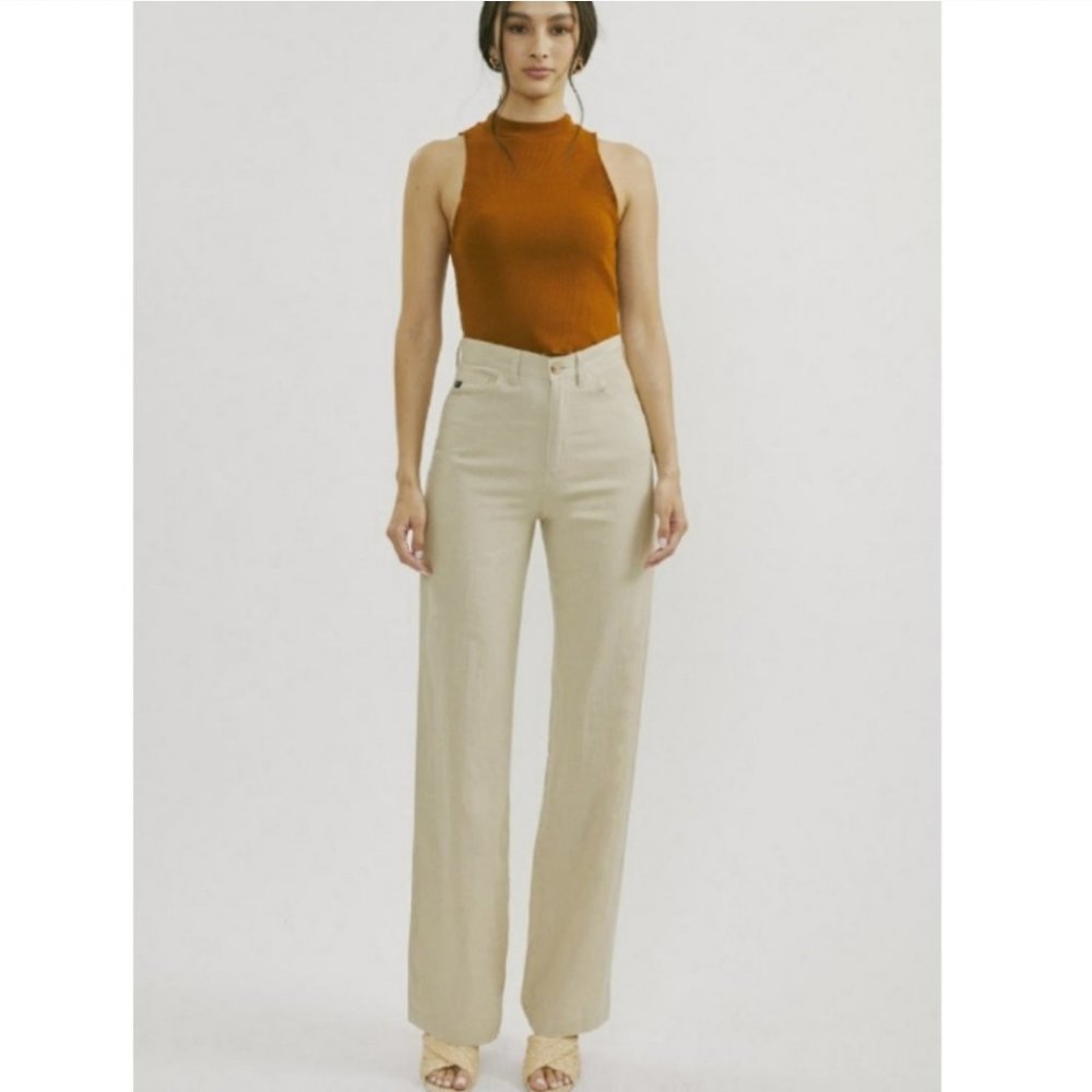 19166  KanCan Linen Wide Leg Pants - Picture 5 of 6
